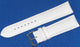 WATCH BAND GENUINE LEATHER WHITE 22MM PLAIN,PADDED,Stitched