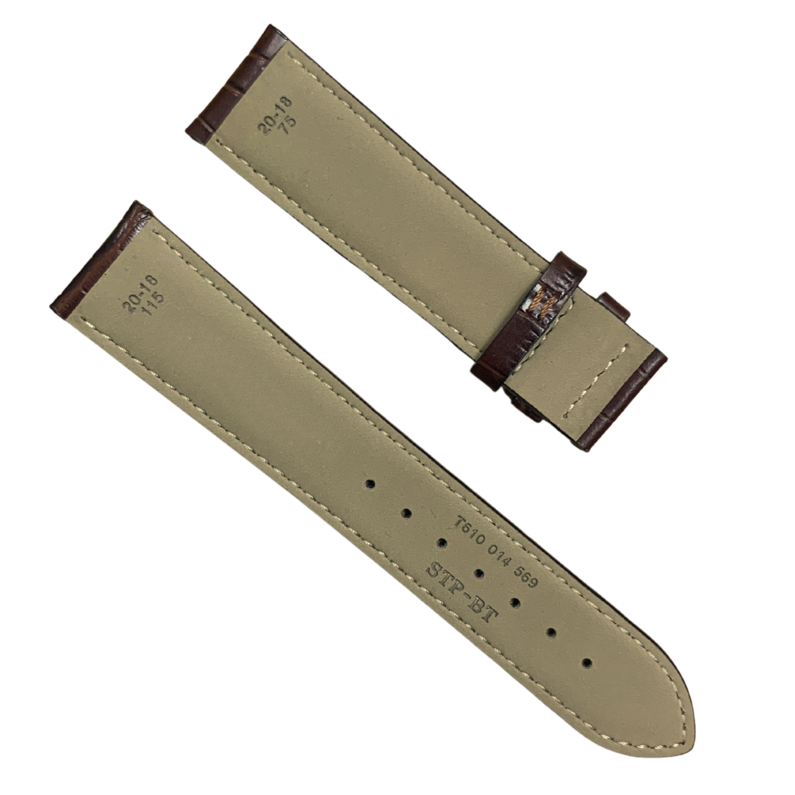 Tissot T610014569 Couturier Brown Leather Watch Band Strap - 23mm - No Buckle