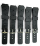 5PC 18MM PVC Rubber Classic Black Watch Band fit Casio G-Shock and Other ``
