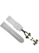 New Watch Band- 24/22mm Rubber Strap WhiteColor for PANERAI w/ Deployment Clasp