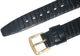 Watch Band Black Genuine Leather Lizard Grain (Flat) 8MM  Slim ( A1 Quality