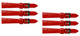 Lot of 6PCS Candy Red Leather Flat Unstitched Alligator Grain Watch Band 18MM