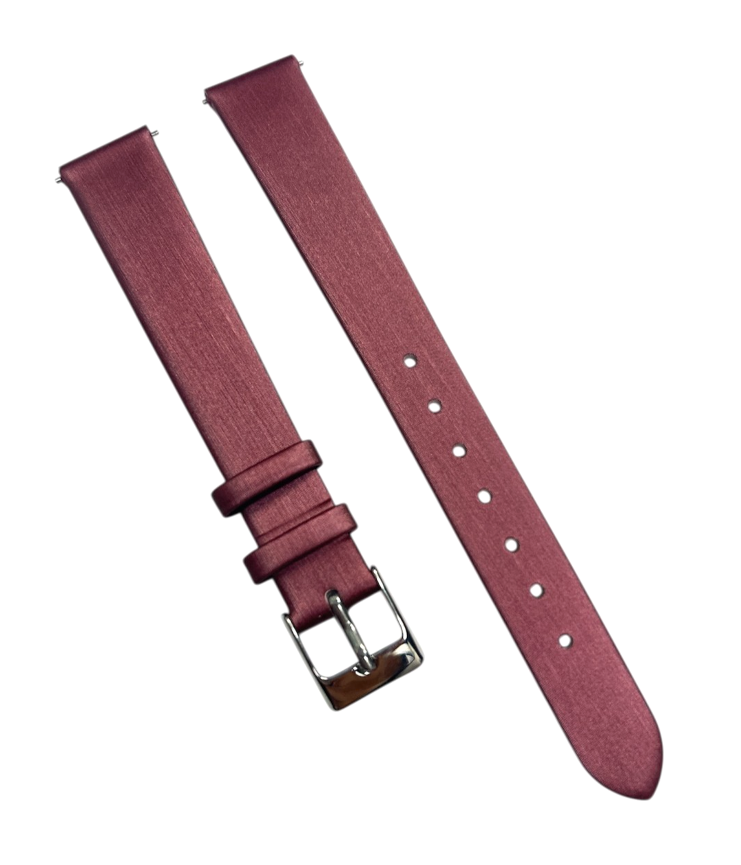 Satin Watch Bands w Quick Release pin Burgundy(12mm, 14mm, 16mm, 18mm, 20mm)