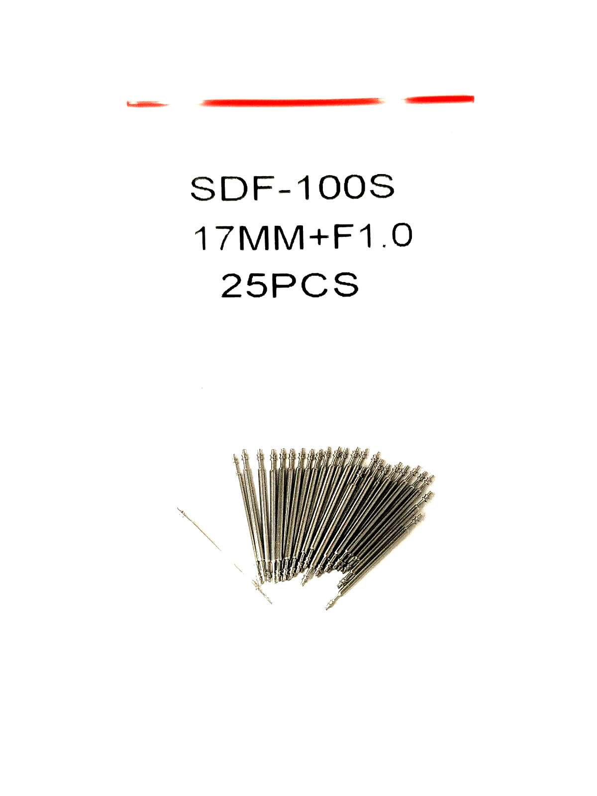 25pcs Stainless Steel Watch Band Spring Bars Strap Link Pin 17mm Thickness 1.0mm