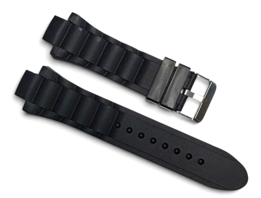 26mm Russian Diver silicon Rubber watch band strap Invicta Black Bullet strap