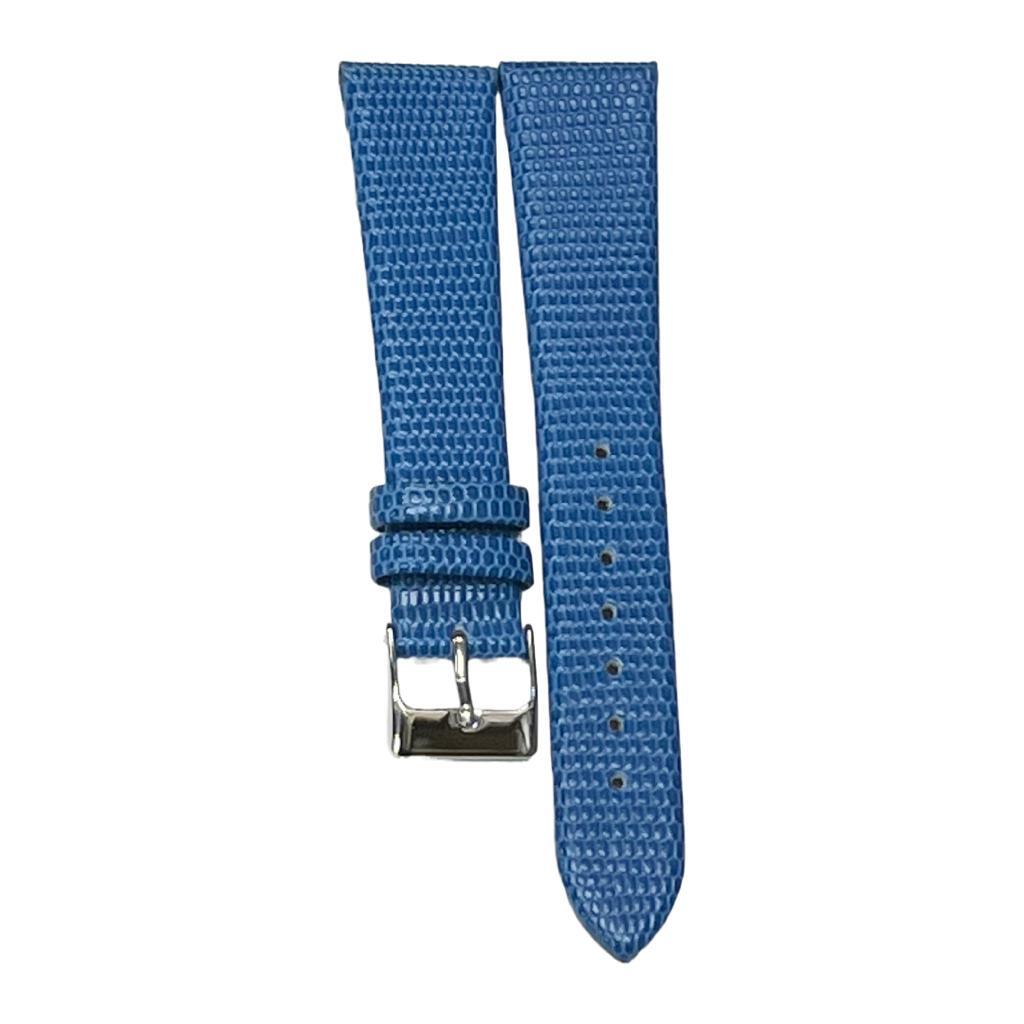 Best Quality Watch Bands Genuine Leather Lizard Grain Blue 12- 24mm