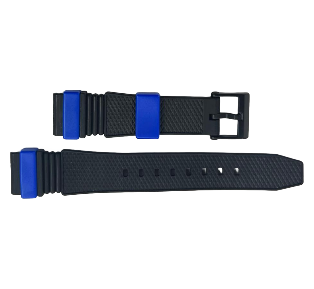 Water Resistant PVC Sport Watch Band Strap 15mm Fits Timex, Casio and others