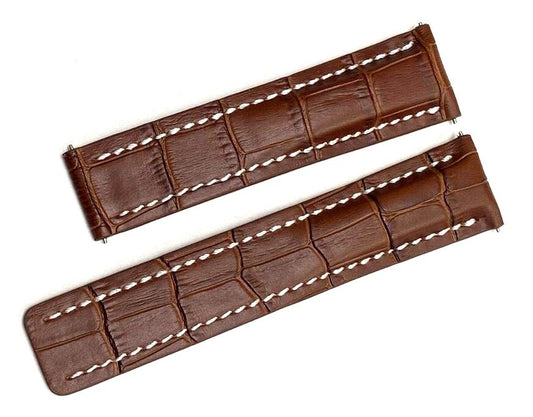 Genuine Leather Watch Band Without Deployment Clasp for Breitling Avenger