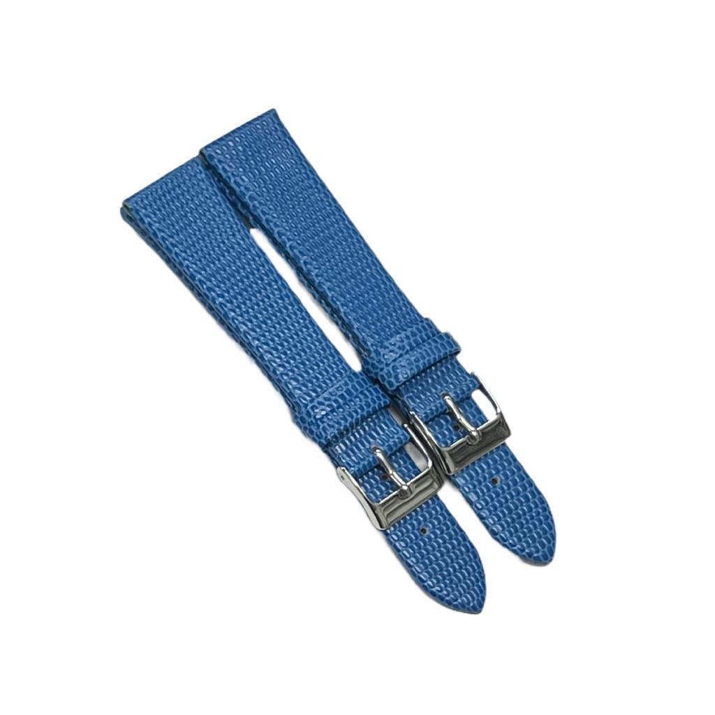 Best Quality Watch Bands Genuine Leather Lizard Grain Blue 12- 24mm