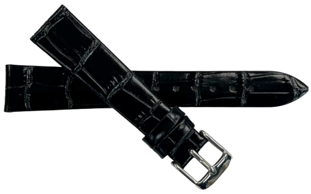 Multi-Color Leather Watch Band Size (20✖18)mm Flat Unstitched Alligator Grain