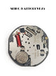 Watch Movement Quartz ,Hattori VD75 2 Hand 3 EYES Height 3.45mm