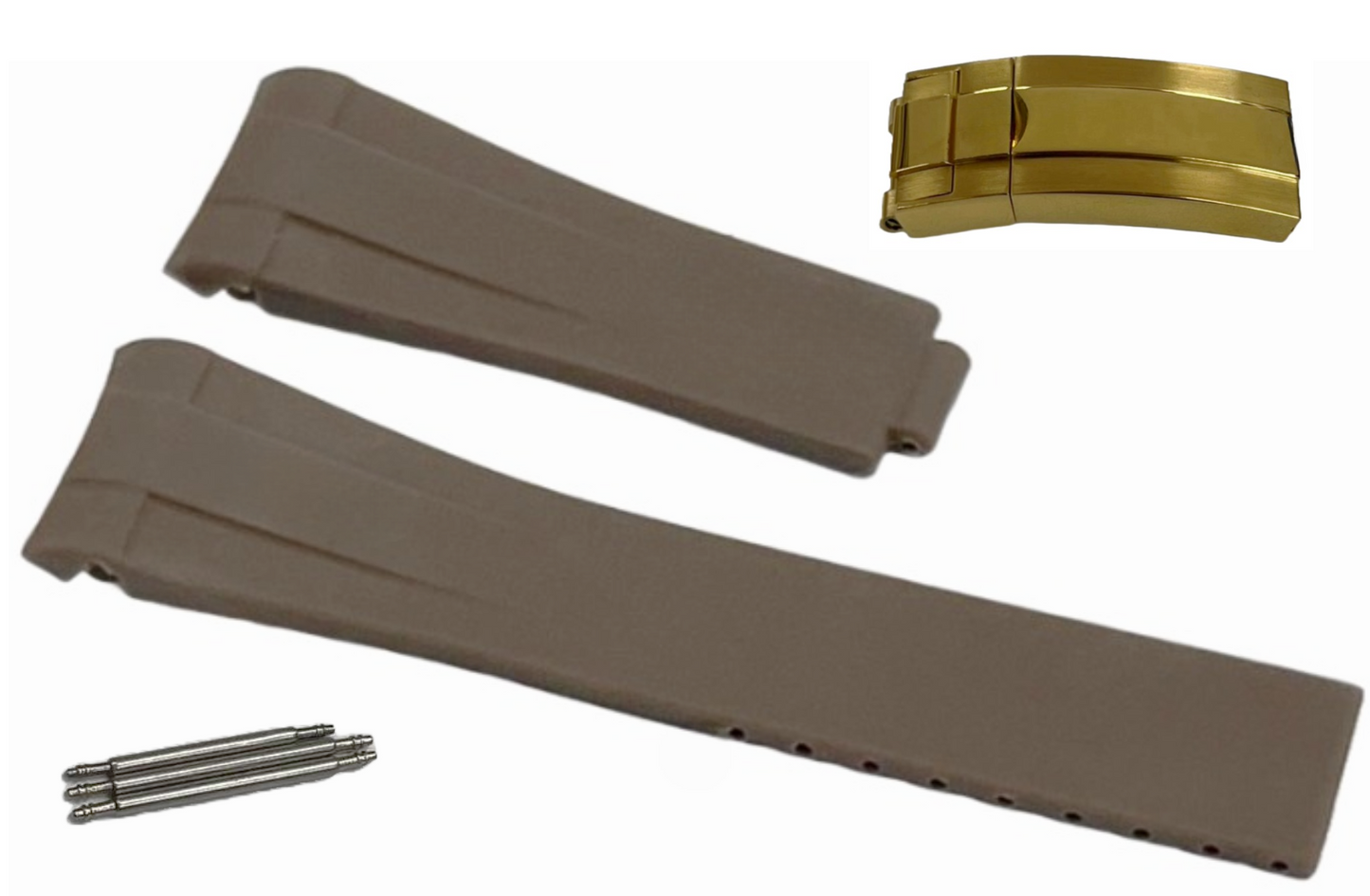 ROLEX BROWN Rubber Watch Band 20MM Fits DateJust SUBMARINER GMT DAYTONA EXPLORER