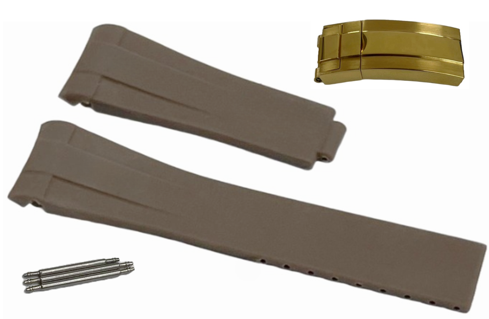 ROLEX BROWN Rubber Watch Band 20MM Fits DateJust SUBMARINER GMT DAYTONA EXPLORER