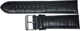 16mm Black Genuine Leather Alligator Grains Padded Watch Band