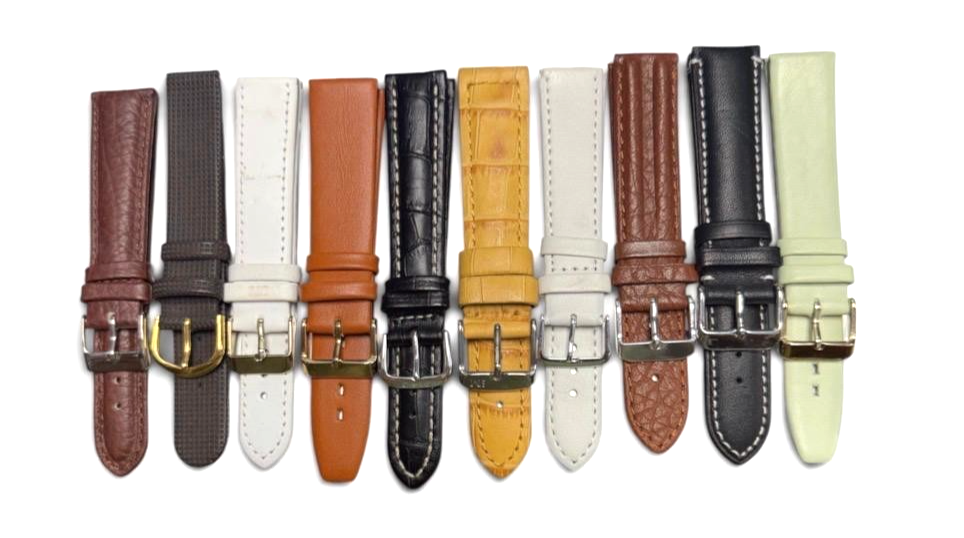 LOT OF 10 WATCH BANDS MIX SIZE STYLE AND COLORS16/ 18/20mm