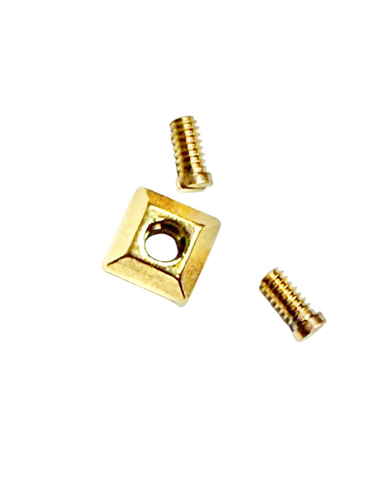 SCREW T-BARS FIT CARTIER PASHA LEATHER BAND /BRACELET LUG FOR 16MM GOLD