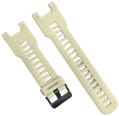 26mm Offwhite Rubber Watch Strap Band w/ Buckle & Tools