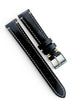 Genuine Calf Leather Black Watch Band with quick release pin 24 * 20 MM