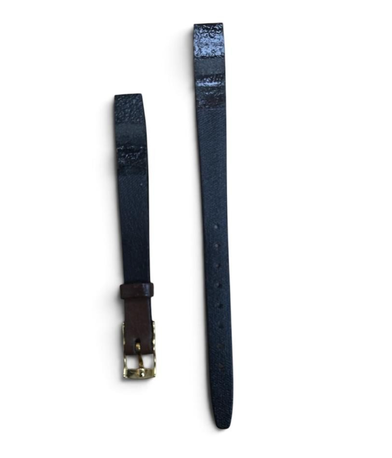10mm Marcco Genuine Leather Brown Flat Ladies Open End Watch Band