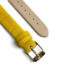 Watch Band Genuine Leather Alligator Grain Yellow Flat 14mm
