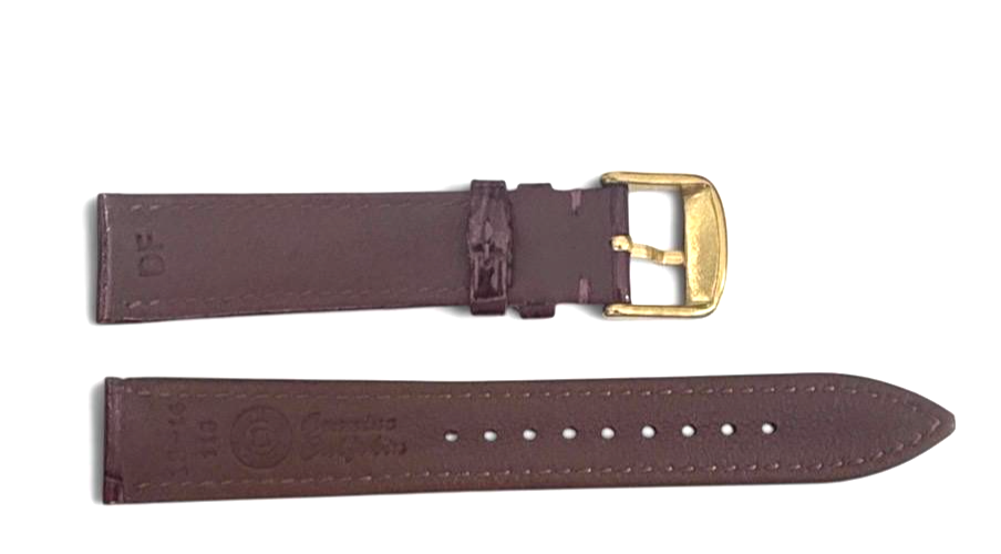 18mm Purple Designer Alligator Genuine calf skin Leather Watch Strap Band