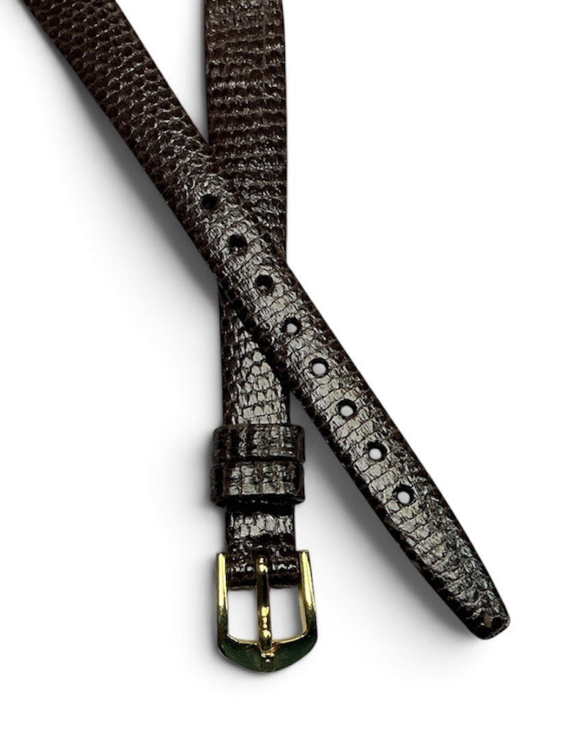 10mm BROWN  GENUINE NUTRIA  LEATHER LADIES WATCH BAND