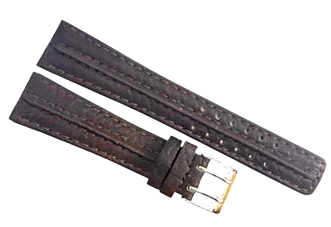 Brown Color Watch Band padded genuine Leather 20mm