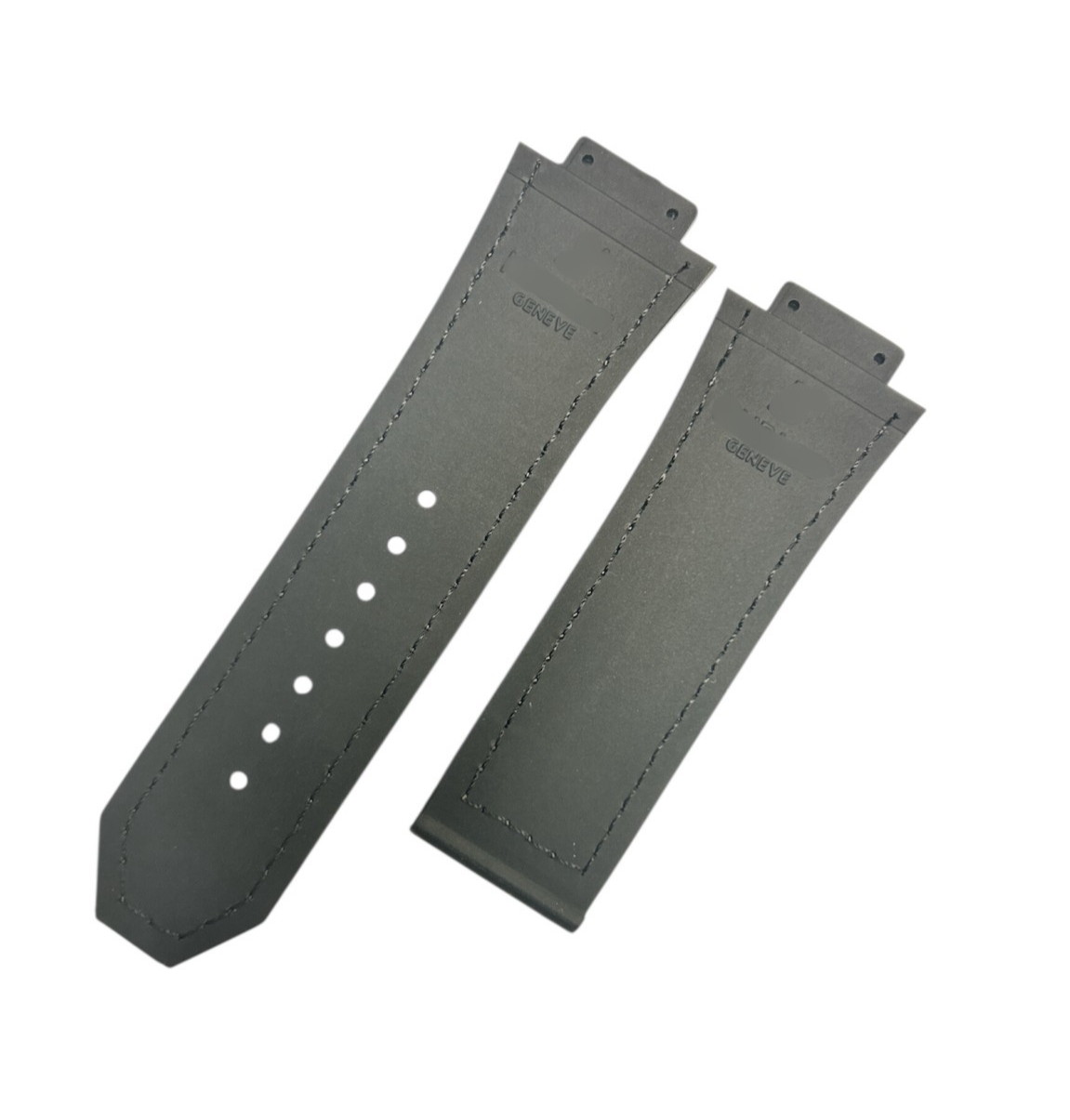 MATTE GREEN SUEDE LEATHER WATCH BAND FOR HUBLOT WATCHES OF SIZE 29X24MM