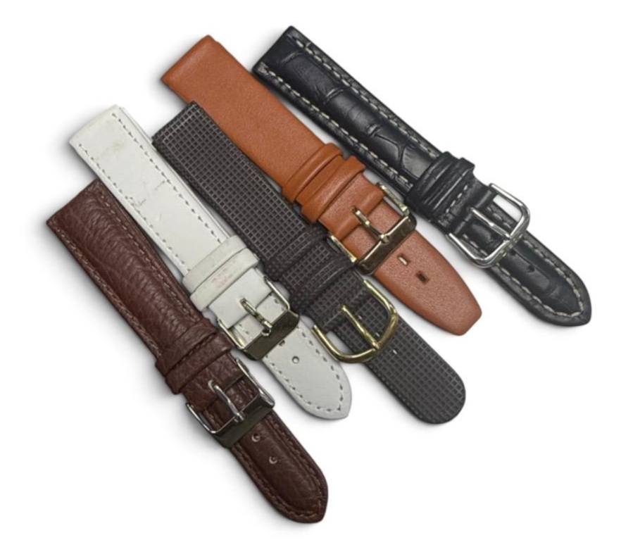 LOT OF 10 WATCH BANDS MIX SIZE STYLE AND COLORS16/ 18/20mm