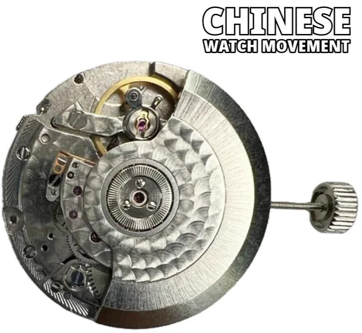 Chinese Automatic Mechanical Watch Movement TY2530 2Hand 2EYES Date at 3:00