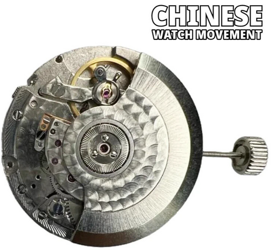 Chinese Automatic Mechanical Watch Movement TY2530 2Hand 2EYES Date at 3:00