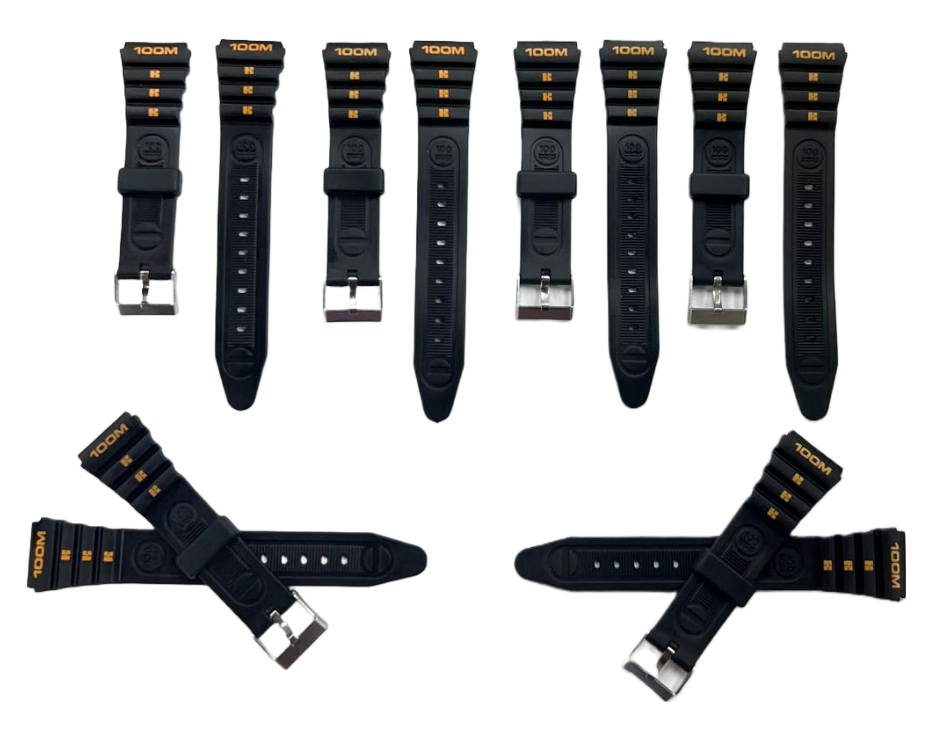 PVC Sport Watch Band 14MM,19MM,19MMXXL Fits Timex,Casio and Others