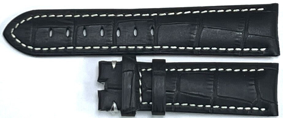 Watch Band Genuine Leather Black Alligator fit PANERAI 22,24,26mm (High Quality)