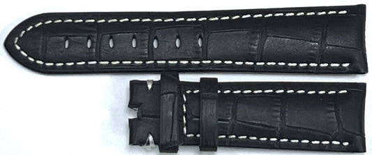 Watch Band Genuine Leather Black Alligator fit PANERAI 22,24,26mm (High Quality)