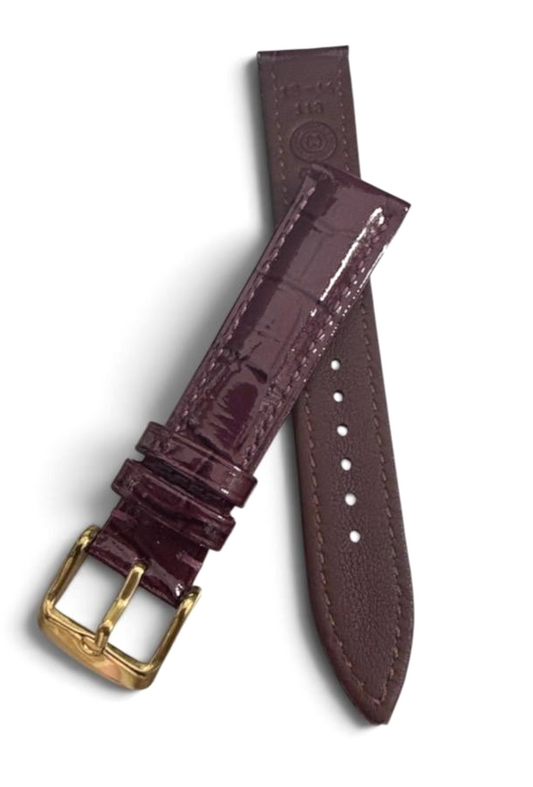 18mm Purple Designer Alligator Genuine calf skin Leather Watch Strap Band
