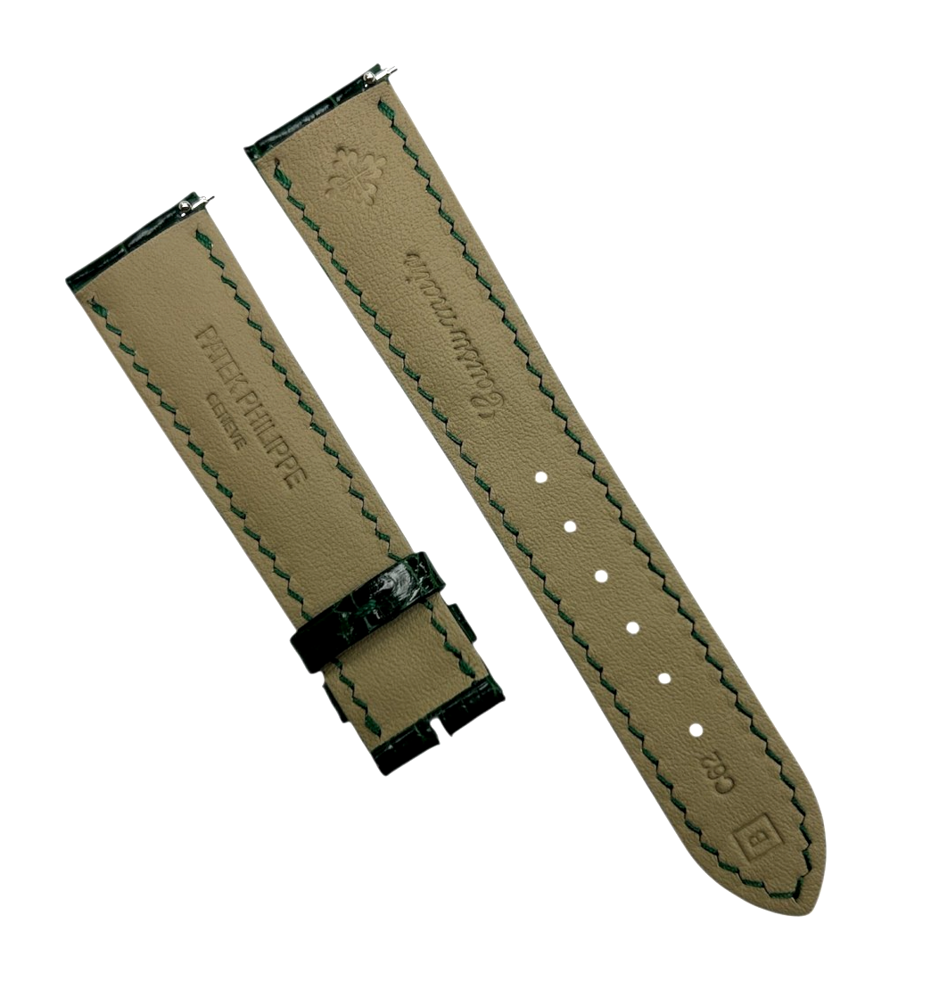 Genuine Patek Philippe Green Alligator Leather Band 19mm x 16mm