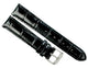 Watch Band Genuine Leather Alligator Grain Black Padded 14mm,Best Quality