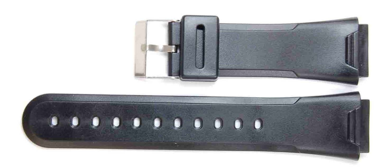 Lot of 6 Watch Bands 19MM PVC Black  fit Casio, Timex and Other Watches, 1126