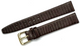 New Watch Band Brown 16MM Genuine Leather Lizard Grain Flat Slim