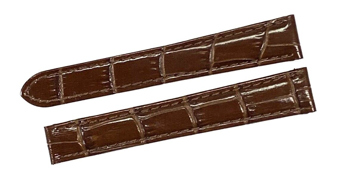 Watch Band Genuine Leather Alligator Grain fit Cartier Watch 18x16MM