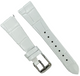 New Watch Band White Genuine Leather Alligator Grain (Flat, Short) 18x16MM