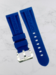 New Watch Band 22mm Rubber Strap Navy Blue Color for PANERAI OFFICIAL - Universal Jewelers & Watch Tools Inc.