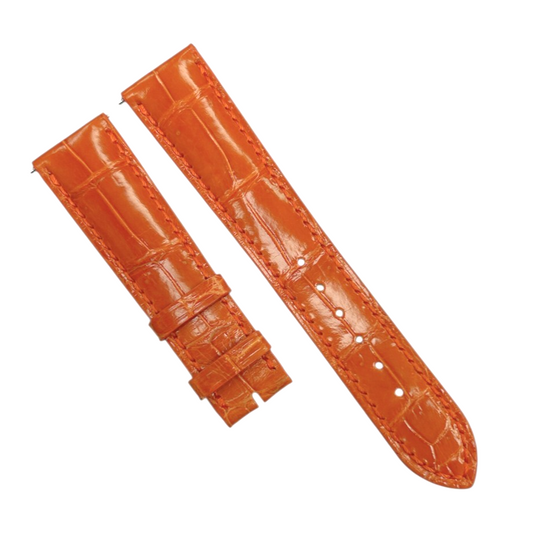 Genuine Patek Philippe Orange Alligator Leather Band 20mm x 17mm