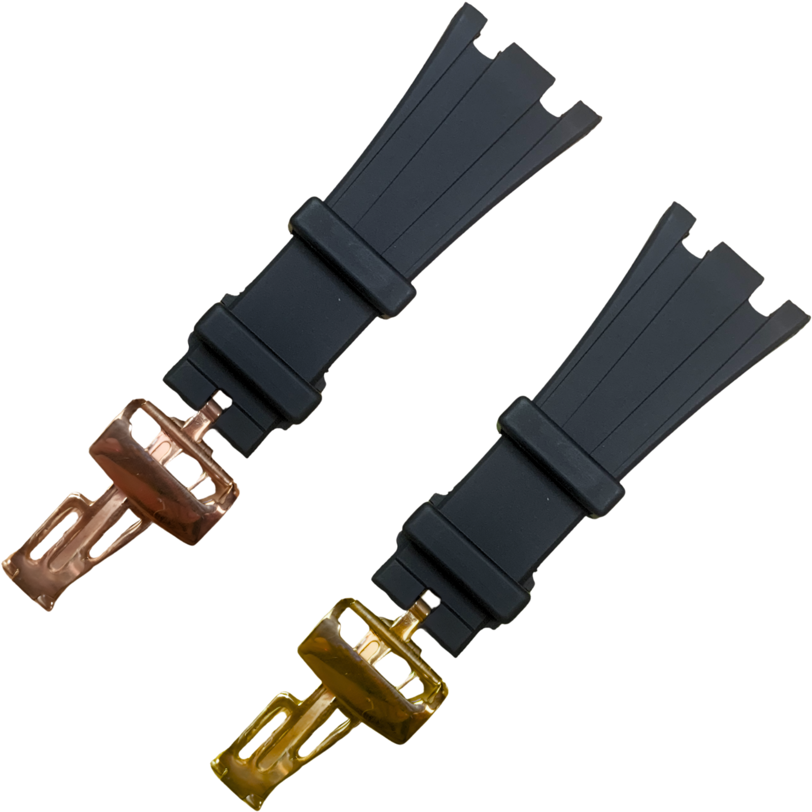 28mm Rubber Watch Band – Gold, Rose Gold, or No Buckle for AP Royal Oak Offshore