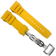 20mm Yellow Rubber Watch Band for | Richard Mille - Screw-Type Strap w/ Buckle