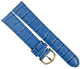 Watch Band Blue Genuine Leather Alligator Grains  Padded 18 MM  Best Quality