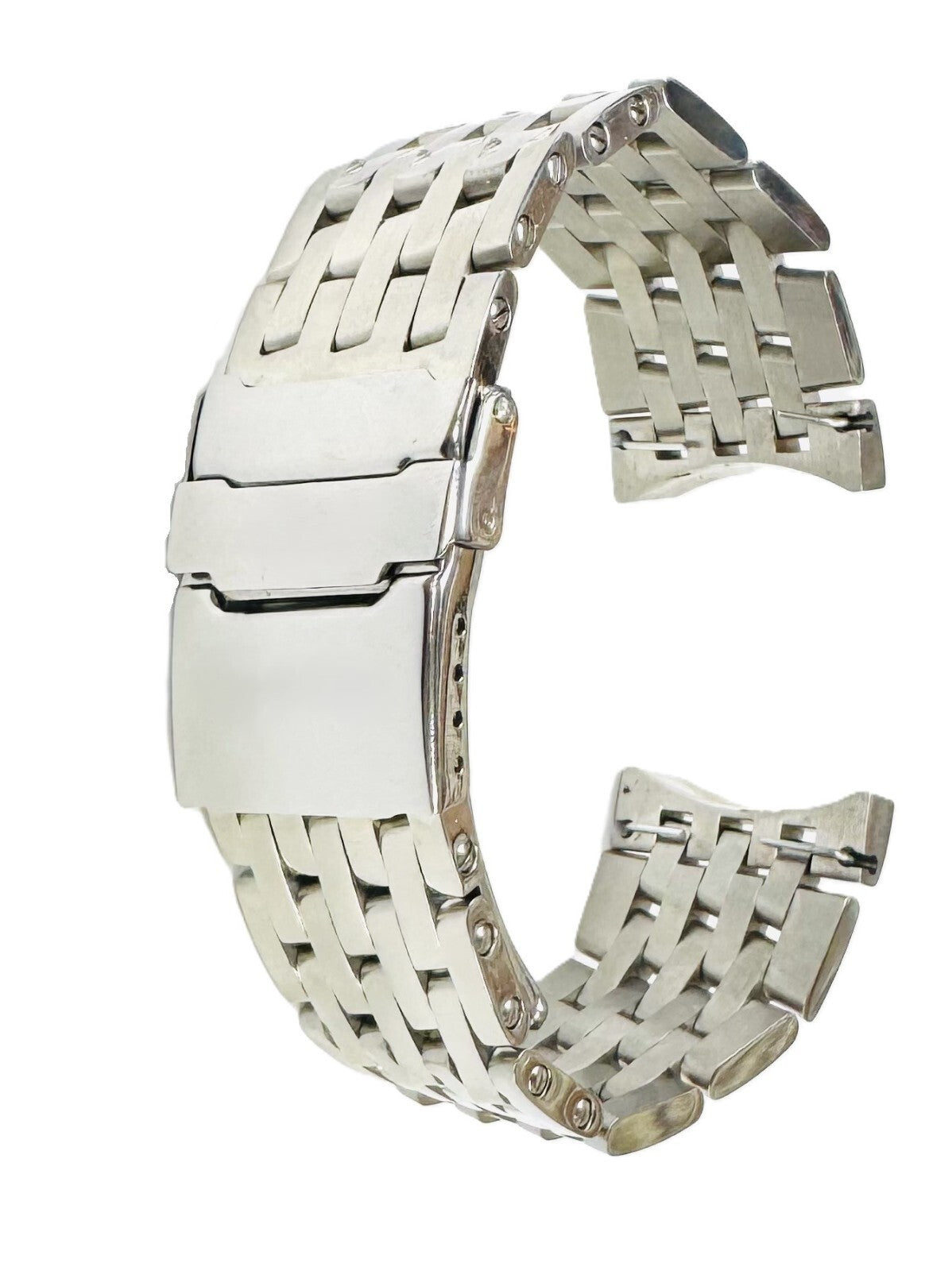 22,24mm Replacement S/S Watch Band for BREITLING Watches, Solid Curved-End Links