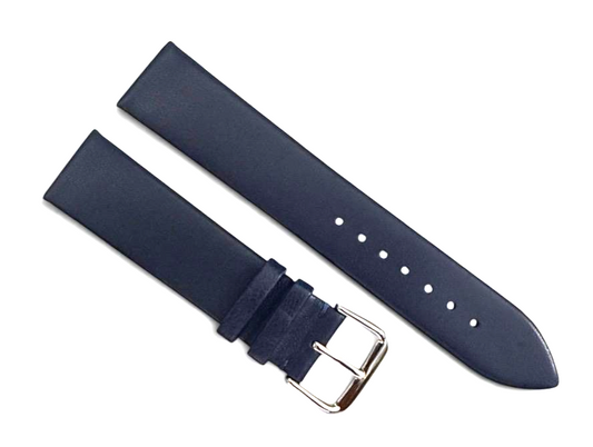 20mm Time King Blue Genuine Leather Watch Strap Band