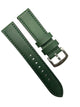 Genuine Leather Green Flat Stitched Watch Band – Quick Release Strap