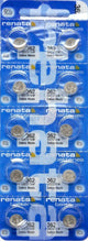 Renata 362 Watch Cell Batteries SR721SW, SWISS MADE, 0% MERCURY (Pack 10)